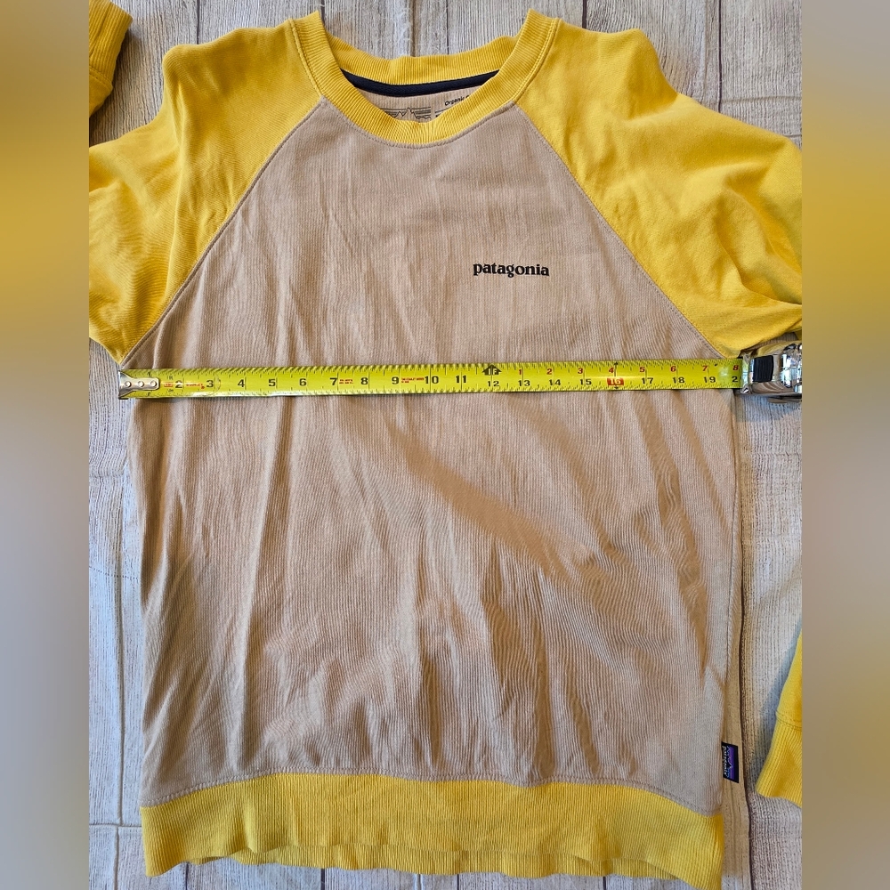 Patagonia Men's Size Small Two Tone Crewneck Sweatshirt Organic Cotton Logo - Picture 6 of 7